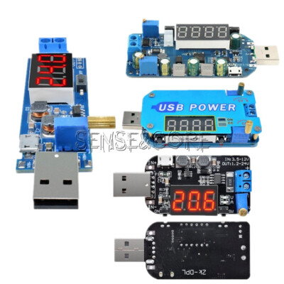 DC5V to 1.2-24V 0.5-30V micro USB/USB Step Up Down Converter Power Supply Module