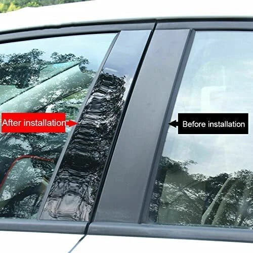 6Pcs Glossy Black Pillar Posts Door Trim Cover Kits For Honda Odyssey 2011-2017 - Picture 9 of 11