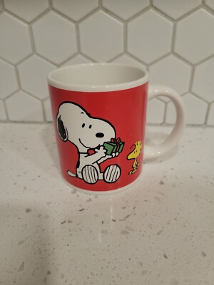 Peanuts Snoopy Woodstock Christmas Mug Best Friends Red Ceramic B.I. Coffee Tea