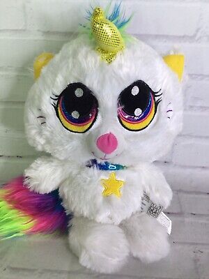 Pink Unicorn Cat Plush Stuffed Animal Toy Rainbow 13 Yellow Star Fiesta