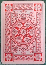 Daisy Flowers Filigree Back - Victorian Antique VTG Wide Swap Playing Card