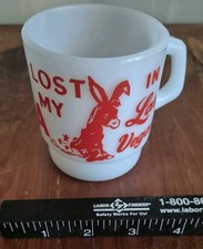 Vintage Anchor Hocking Milk Glass Mug Las Veg...