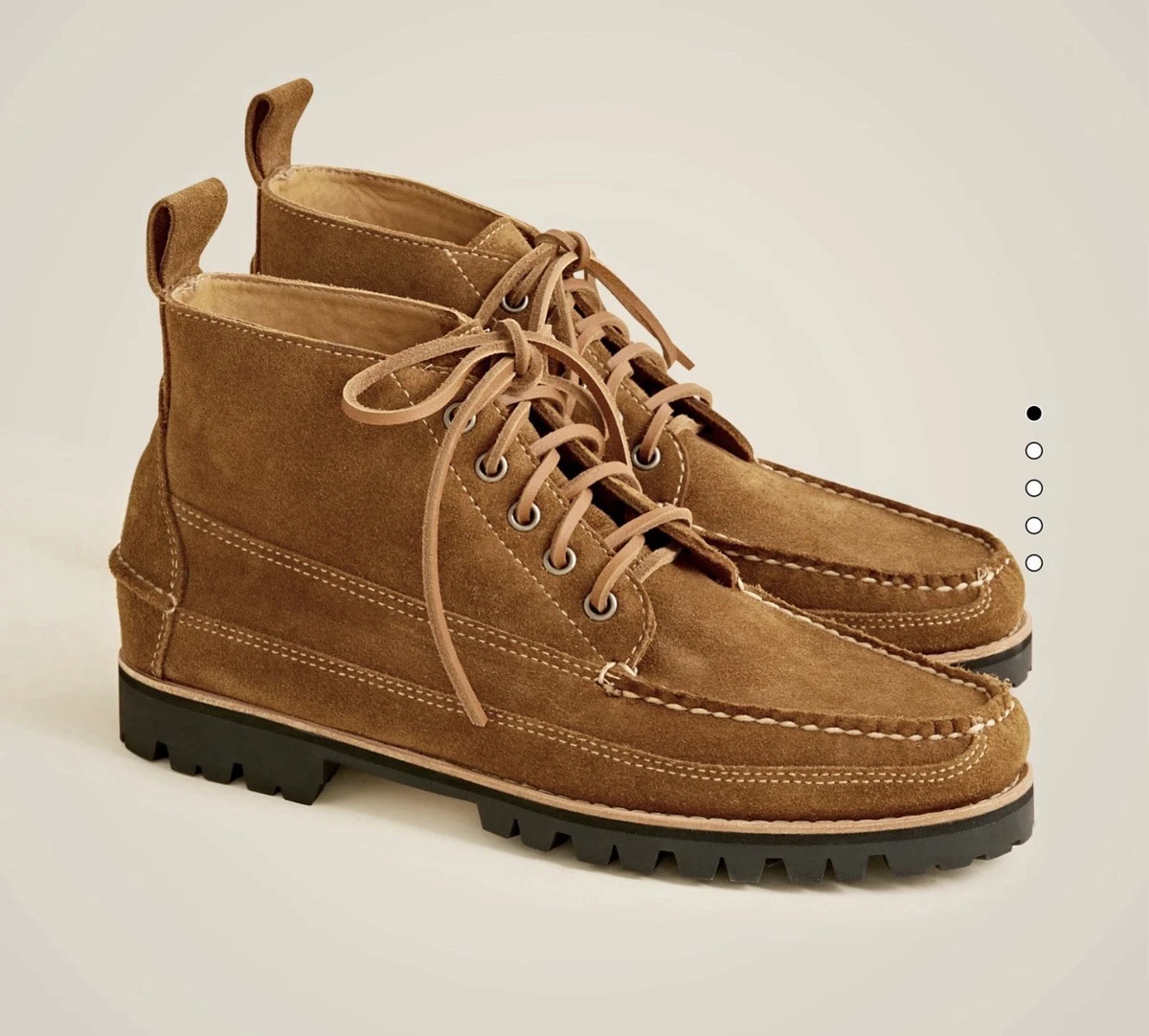 WORN ONCE J. Crew Men\'s Chestnut Brown Suede Chelsea Boots Rubber Fall 2024 9 D J.Crew Factory Suede Chelsea Boots Men main image 2