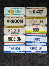 INDIANA mini cereal license plate lot of 10 all different