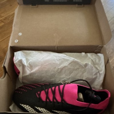 adidas Predator Accuracy.1 Low FG Soccer Cleats Core Black Pink GW4577