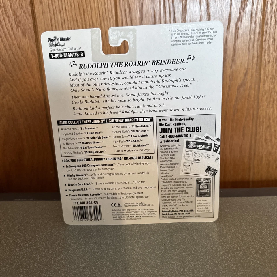Coche divertido Holiday 1996 Johnny Lightning Dragsters NITRO SANTA NHRA 1 de 15000 Foto 3 de 4