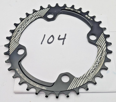 FOMTOR 36 TOOTH CHAINRING 104MM BCD 4-BOLT NARROW WIDE BLACK 7075-T6 EFC-XD 1X