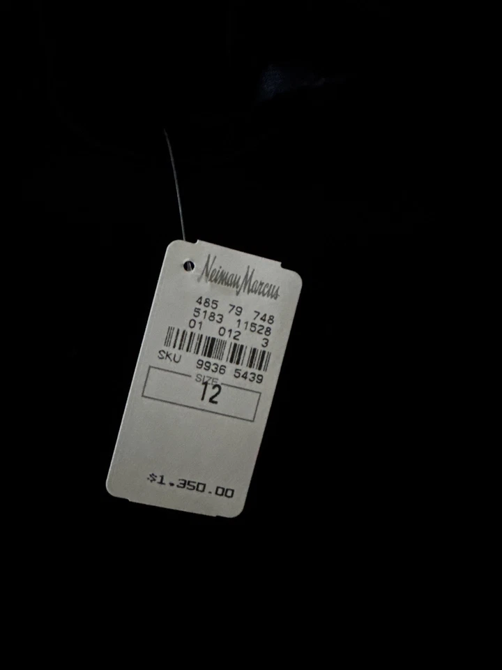 Vestido Largo 12 Vintage Platos Ross Neiman Marcus Formal Cóctel Boda Diseñador Foto 2 de 4