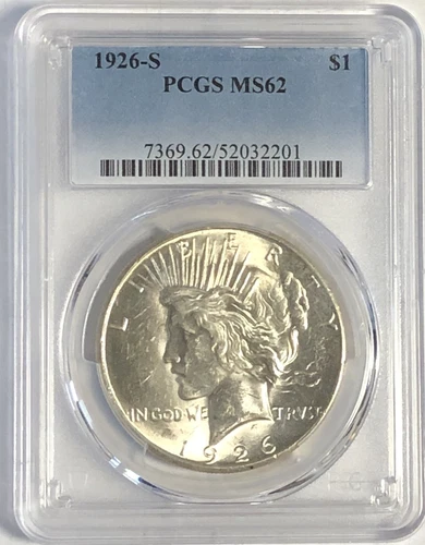 1926 S PEACE "PCGS MS62" - BEAUTIFUL COLOR, LUSTER, HIGH POINTS - MUST HAVE!💥✅