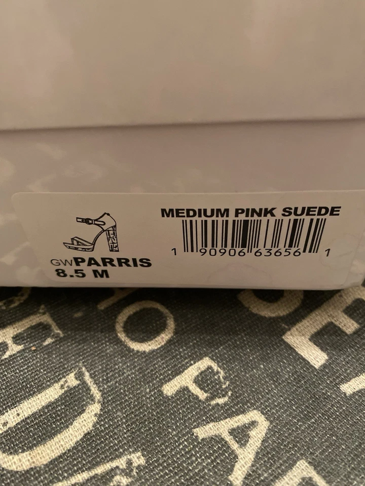 Sandalia de plataforma de gamuza Guess Parris para mujer - Nueva en caja (rosa medio, 8,5) Foto 3 de 4