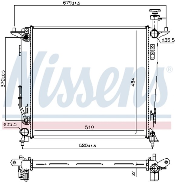 MotorküHler WasserküHler Nissens 666223 FüR Kia Sorento Um 3 Crdi 4WD-image