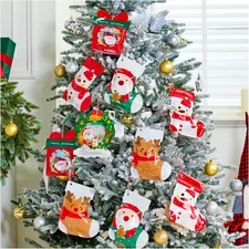 25 PCS Christmas Ziplock Sealing Bags, Holiday Cellophane Bags Goodie Gift Treat