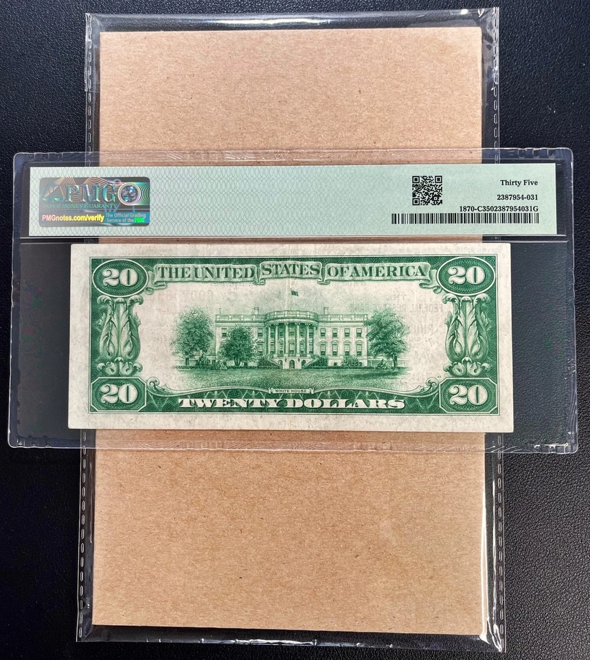 Fr. 1870-C 1929 $20 FRBN PHILADELPHIA PMG 35 - VF - Image 2 of 2