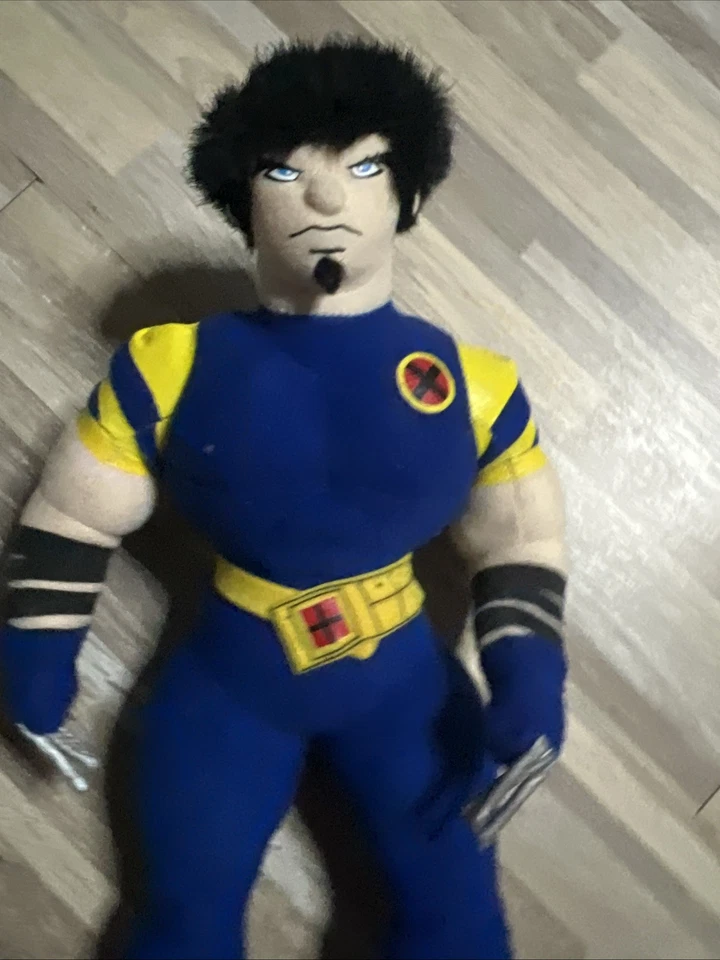 Muñeco de peluche Wolverine Marvel X-Men 2003 vintage niños cómic coleccionable Foto 3 de 4