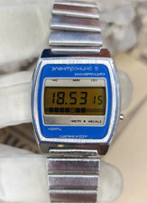 Vintage Soviet Elektronika 5 30350 ZSRR Zegarek cyfrowy Dwukolorowa maska telewizyjna wczesne lata 80.