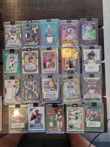 High End Football Card Lot 25pc J Rodriguez PSA 10 Mahomes Nabers /15 Autos /25