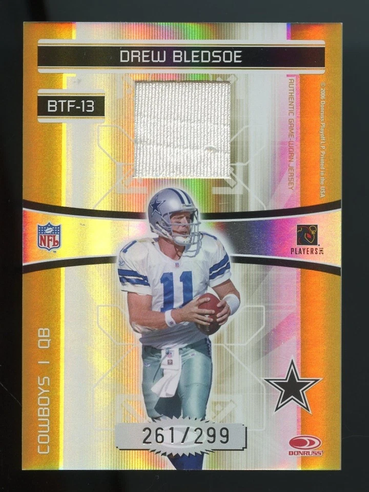 2006 Donruss Elite Back to the Future Roger Staubach & Drew Bledsoe /299 Jersey - Image 2 of 2