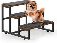 3 Steps Pet Stairs for Small Dogs Indoor Dog Ramp Steps for Couches High Beds