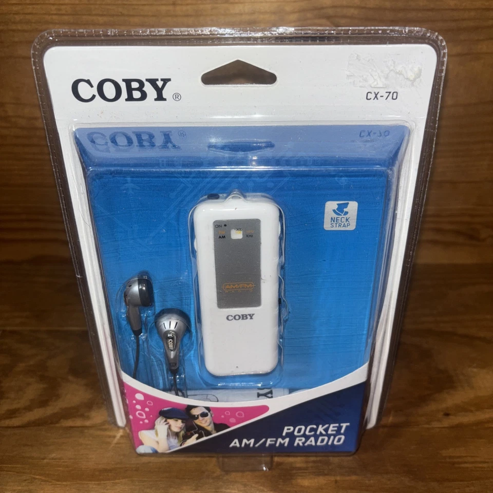 New in Package Coby CX-70 Portable AM/FM Radio White  - Image 2 of 4