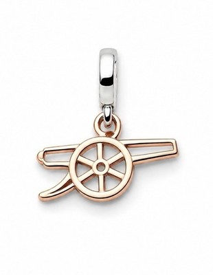 KANONE FUSSBALL CHARM ARSENAL FAN SUPPORTER INDIVIDUELLES GESCHENK   925 STERLING SILBER