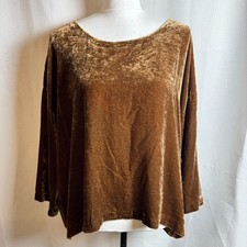 Eileen Fisher Womens Crushed Velvet Silk Haze...