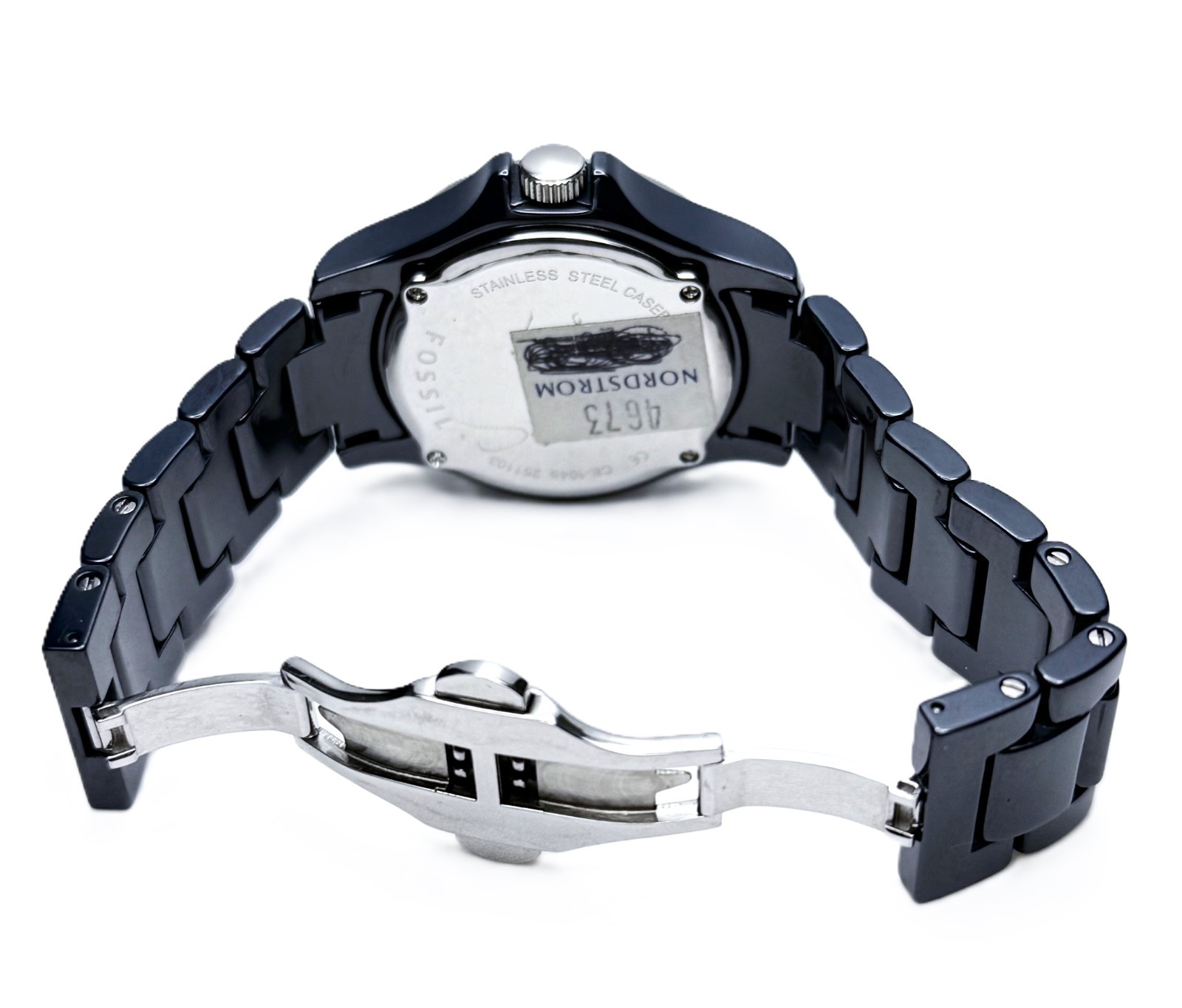 FOSSIL RILEY CE1045 MULTI-FUNCTION BLUE CERAMIC B… - image 16