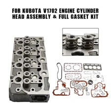Complete Cylinder Head & Full Gasket Kit Compatible With Kubota V1702 Engine US