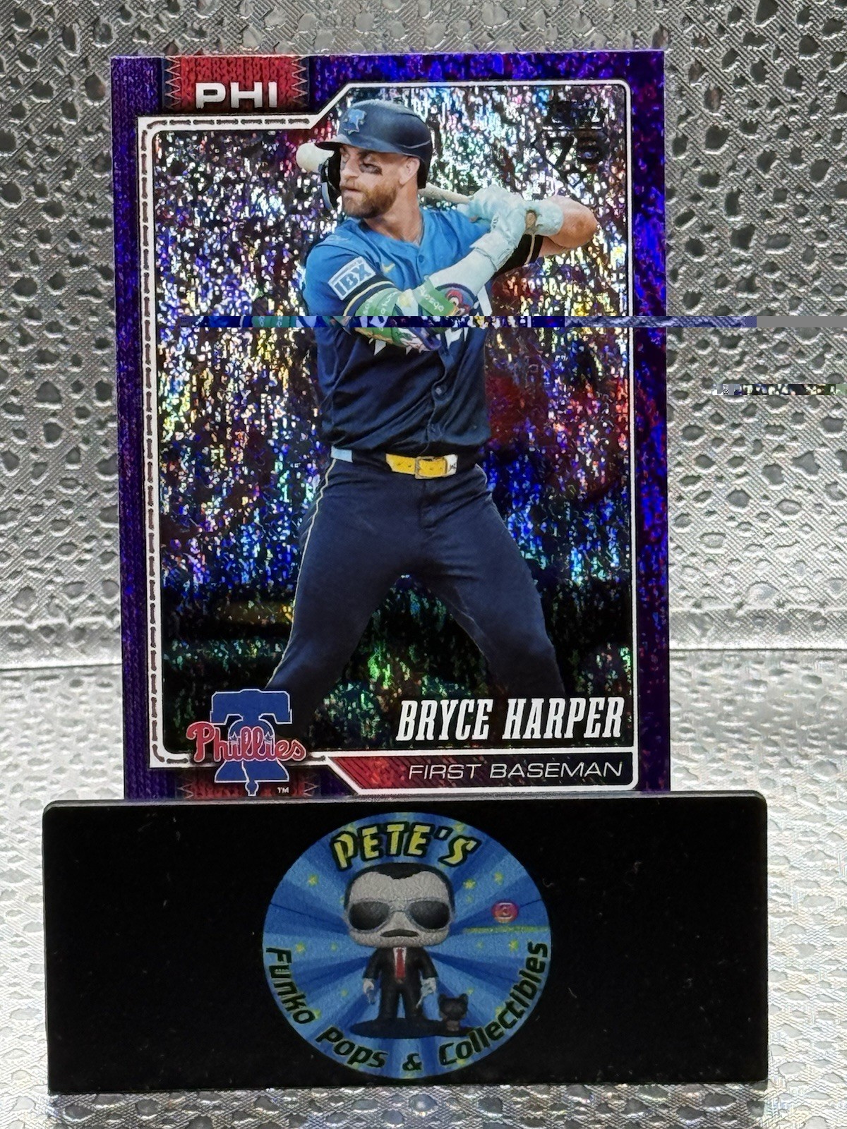 2026 Topps #250 Bryce Harper Purple Rainbow Foil 224/250