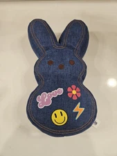 Dark Blue Denim Peeps Plush Bunny Soft Toy Perfect For Easter Gift 3 Years+