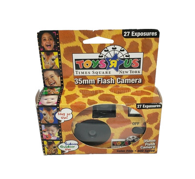 VINTAGE TOYS R US TIMES SQUARE NEW YORK 35MM FLASH CAMERA  27 EXPOSURES IN BOX