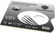 Tear off Palette - 40 A4 Disposable Palette Sheets - for Oil and Acrylic Paintin