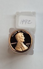 1992 S Lincoln Memorial Penny Roll Blazing Red Proof Cent Uncirculated #A509