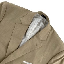 Stafford Men  s Performance Blend Blazer Jacket Tan   46S