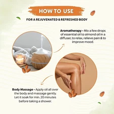 INDUS VALLEY Bio Organic Cold Pressed Almond Oil For Soft & Shiny Hair 100 ml