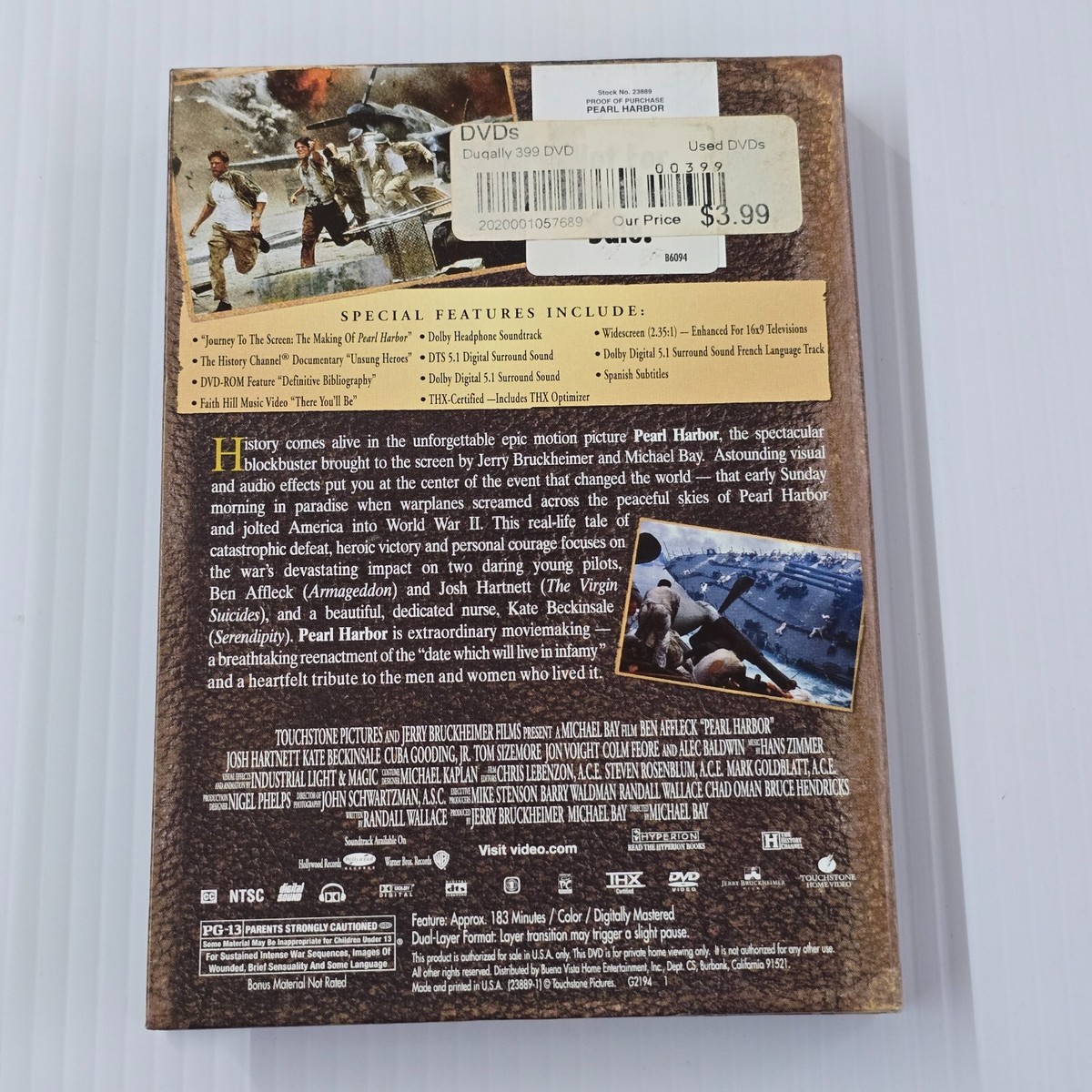 Pearl Harbor (DVD, 2001) Cuba Gooding Jr, Ben Affleck, Jon Voight