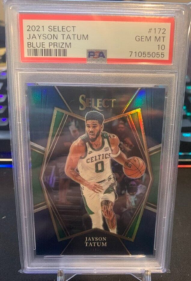 2021-22 Panini Select - Premier Level Jayson Tatum #172 Blue Prizm