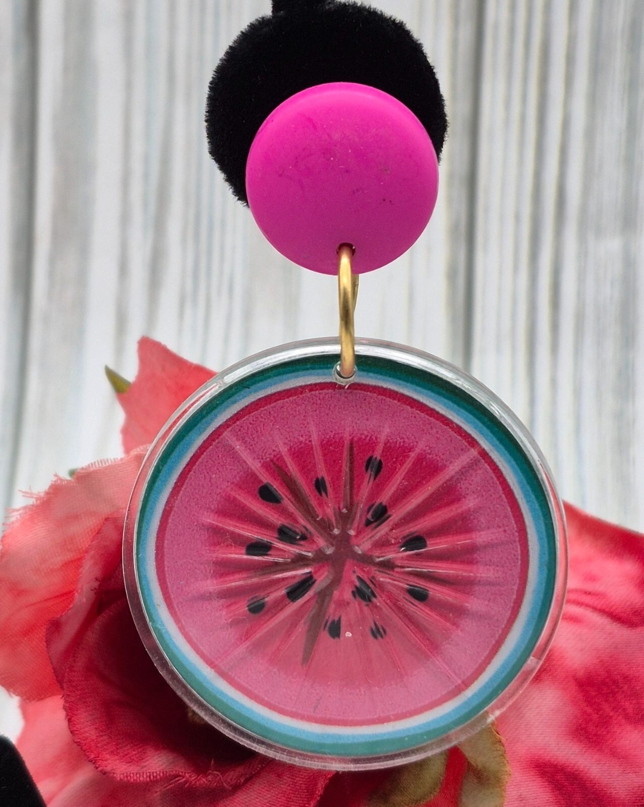 Adorable Summer Fun Dangle Statement Watermelon E… - image 4