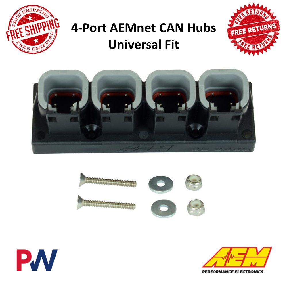 AEM Electronics 30-2225 | 4-Port AEMnet CAN Hubs Black, Plastic | Universal Fit