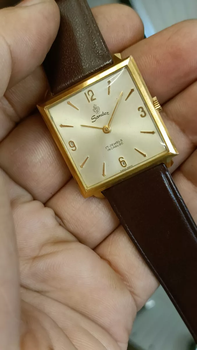 Sandoz 17 jewels incabloc swiss made sale