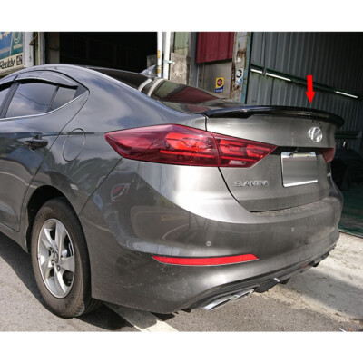 Unpainted FRP For Hyundai AD 6th Elantra Avante 4D Rear Trunk Spoiler 2017-2019