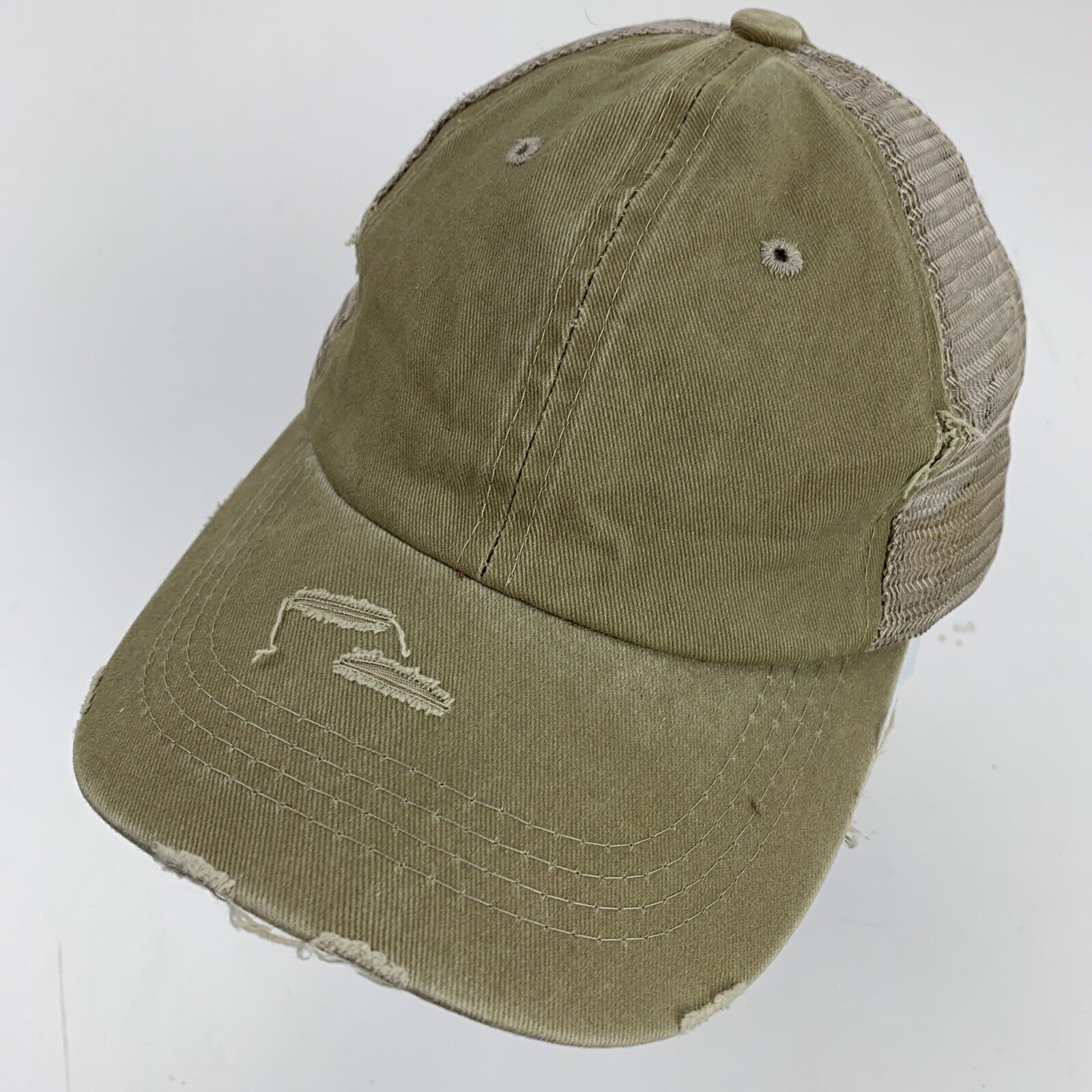 PONY Cappello berretto da baseball regolabile senza marchio coda di cavallo donna invecchiato palla