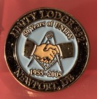 Masonic Unity #32 Grand Lodge  50 Year Lapel Pin Newport DE Goldtone Enameled — photo 1