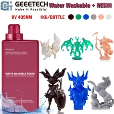 1KG 405nm UV GEEETECH Water Washable Resin High Precision for Resin 3D Printer