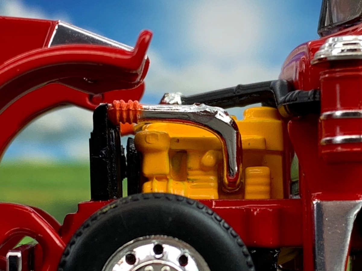 Modellino DCP 1/64 Peterbilt 359 Rosso Con Rimorchio Triasse Smithco - Diecast