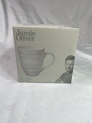 Jamie Oliver Ceramic White Wave Mug Cup 350ml Rare & NEW IN BOX
