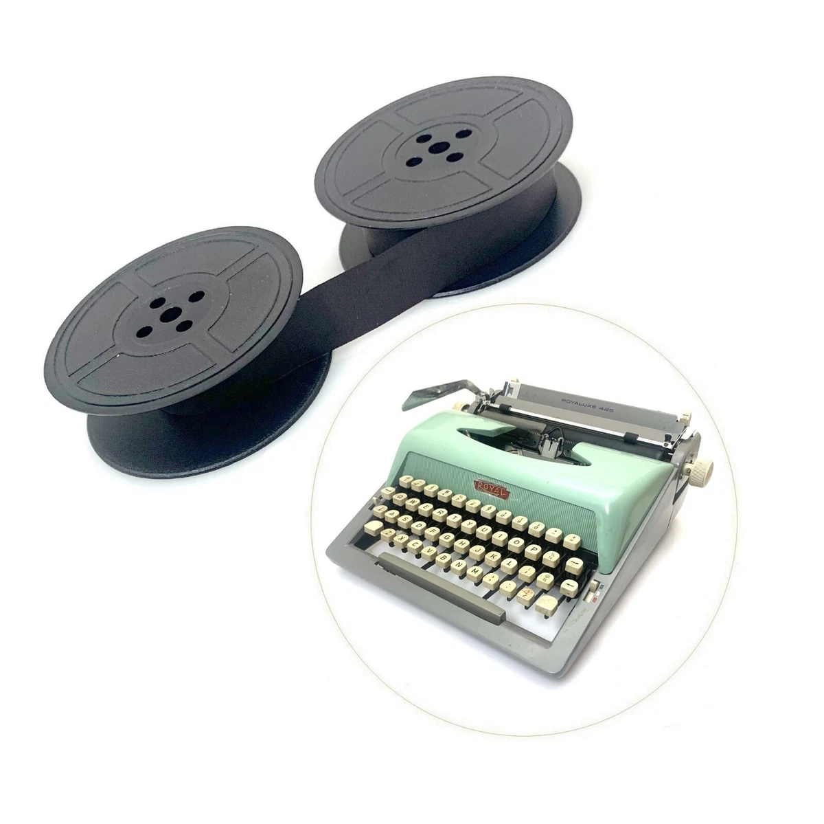 Royal Quiet Deluxe Portable Typewriter Ribbon - Blue & Green Ink Pack, Genuine Replacement For Vintage Typewriters 7 thumbnail image