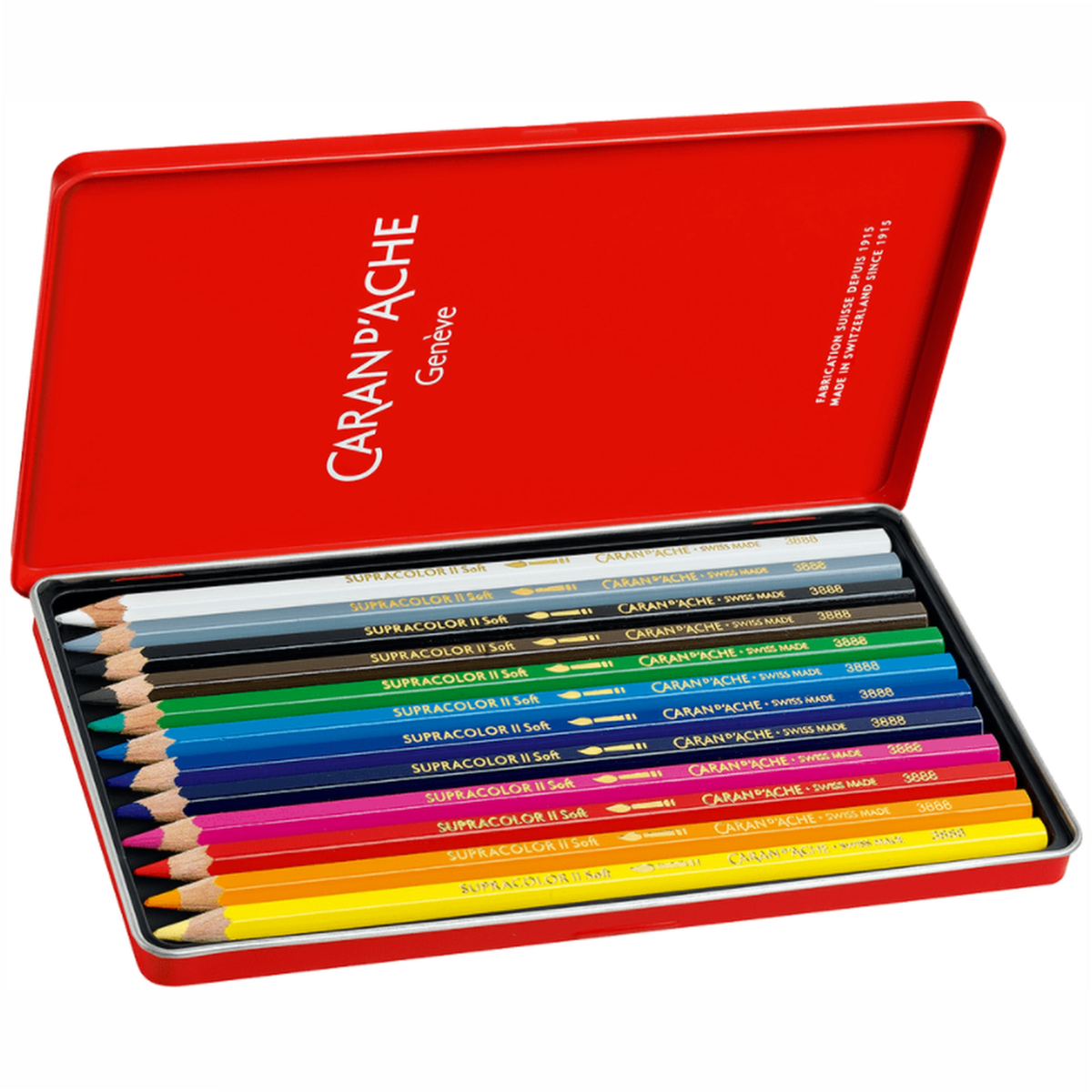 Caran d'Ache Supracolor Water Soluble Colour Pencils 12 18 30 40