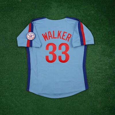 Larry Walker 1982 Montreal Expos Cooperstown Men's Blue Jersey w/ All Star Patch