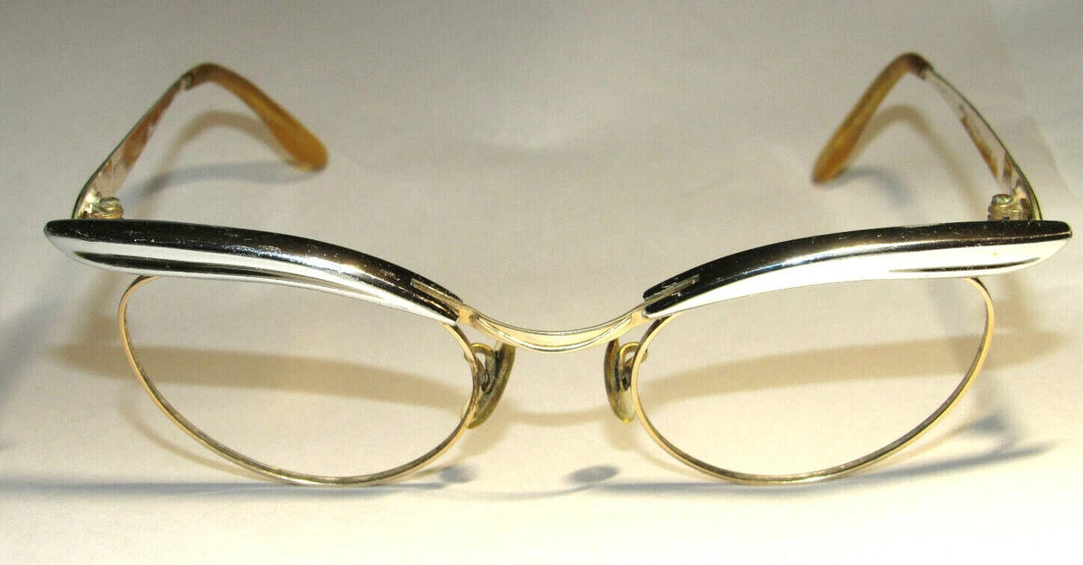 WOMEN'S VINTAGE AMERICAN OPTICAL 1/10 12K GF CAT EYE EYEGLASSES! UNUSUAL STYLE