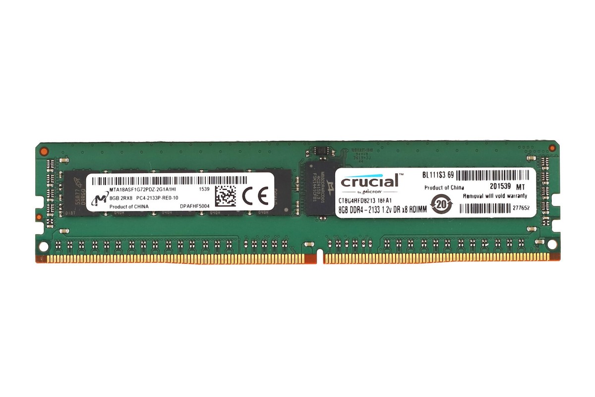 Lpddr3 2133 Ram Micron 8GB DDR4 PC4-2133P ECC Registered Server